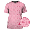 Maxcorners Breast Cancer Golf Shirt, Ladies Golf Shirts, Pink Pattern Golf Shirt For Golfer