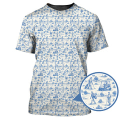 Maxcorners Crazy Golf Shirt For Men, Funny Pattern Golf Shirt, Golf Gift For Golfer