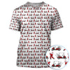 Maxcorners Funny Christmas Golf Pattern Shirt, Santa Golf Cart Polos For Men, Golf Gift For Golfer
