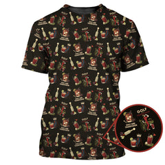 Maxcorners Golf And Transfusion Drink Pattern Polos, Transfusion Golf Shirt For Men, Funny Golf Shirts For Golfers