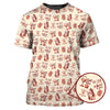 Maxcorners Funny Golf Polos For Wine Lovers, Golf And Wine Pattern Shirt, Golf Gift For Women