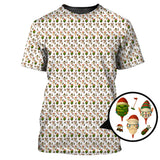 Maxcorners Christmas Golf Shirt For Men, Funny Pattern Golf Shirt , Xmas Golf Shirt, Golf Gift For Golfer