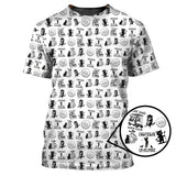 Maxcorners Cat Golf Shirt - Pattern Golf Shirt For Men - Cat Dad Golf Club Shirt For Golfers