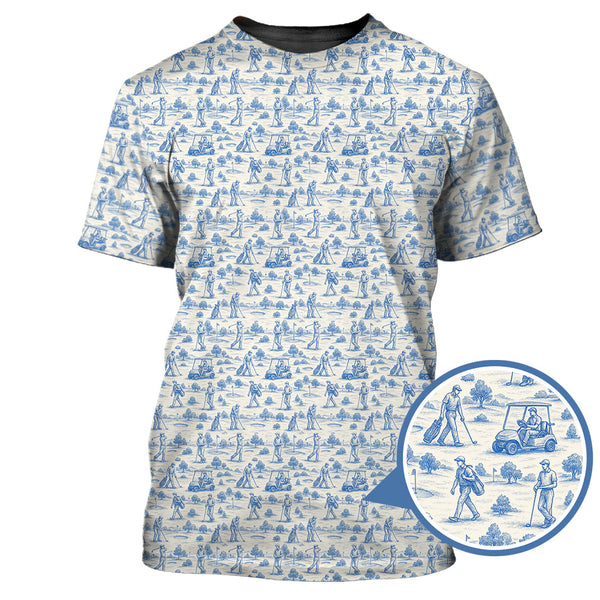 Maxcorners Crazy Golf Shirt For Men, Funny Pattern Golf Shirt, Golf Gift For Golfer