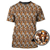 Maxcorners Paw Pattern Golf Shirt For Pet Lover, Funny Golf Polos, Crazy Golf Shirts For Golfers