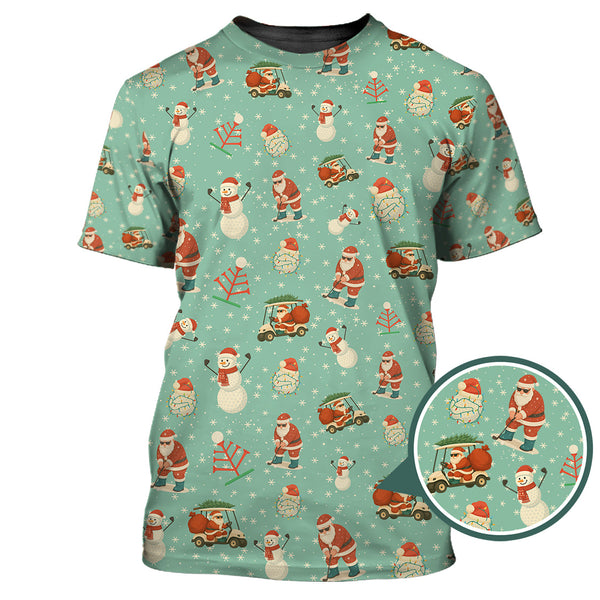 Maxcorners Christmas Golf Shirt, XMAS Golf Shirt, Funny Pattern Golf Shirt For Golfer, Crazy Golf Shirt For Men