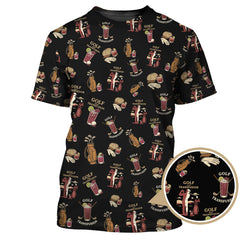 Maxcorners Men's Golf Pattern Shirts, Transfusion Golf Shirt, Golf Transfusion Drink Polos For Golfers