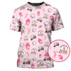Maxcorners Breast Cancer Golf Shirt, Pattern Golf Shirt, Crazy Golf Shirt For Golfer