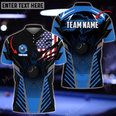 Maxcorners Billiards Ball 8 Personalized Name, Team Name Multi Color 3D Shirt