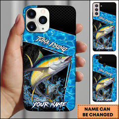 Maxcorners Tuna Fishing Dynamic Water Splash Sport Style Personalized Name Phone Case
