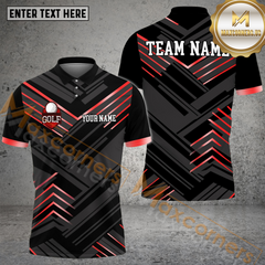 Maxcorners Golf Premium Line Customized Name, Team Name 3D Shirts (4 Colors)