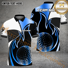 Maxcorners Golf Royal Flame Customized Name, Team Name 3D Shirts (4 Colors)