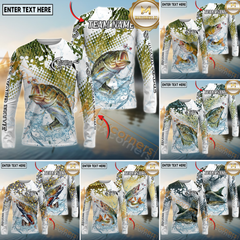 Maxcorners Freshwater Fishing Clean Sport Style Personalized Name, Team Name 3D Long Sleeve Shirt