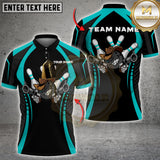 Maxcorners Bowling Wild West Gunslinger Multicolor Customized Name, Team Name 3D Shirt