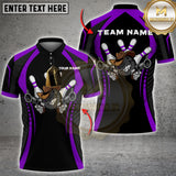 Maxcorners Bowling Wild West Gunslinger Multicolor Customized Name, Team Name 3D Shirt