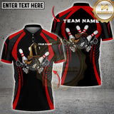 Maxcorners Bowling Wild West Gunslinger Multicolor Customized Name, Team Name 3D Shirt