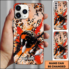 Maxcorners Splash Bowling Ball Dynamic Paint Explosion Personalized Name Phone Case