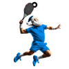 Maxcorners Santa Tennis Player Ornament, Unique Christmas Gift for Tennis Fans, Acrylic Ornament, Christmas Decor
