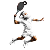 Maxcorners Santa Tennis Player Ornament, Unique Christmas Gift for Tennis Fans, Acrylic Ornament, Christmas Decor
