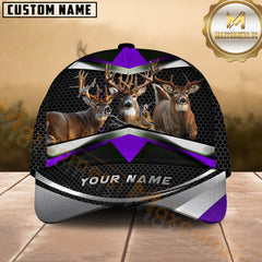 Maxcorners Deer Trio Hunting Geometric Multicolor Options Personalized Name 3D Cap