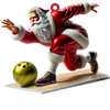 Maxcorners Santa Bowling, Personalize Bowling Ornament, Christmas Gift For Bowling Lovers