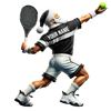 Maxcorners Santa Tennis Acrylic Ornament, Gift for Tennis Players, Christmas Decor, Tree Decoration