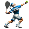 Maxcorners Santa Tennis Acrylic Ornament, Gift for Tennis Players, Christmas Decor, Tree Decoration