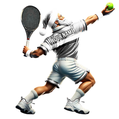 Maxcorners Santa Tennis Acrylic Ornament, Gift for Tennis Players, Christmas Decor, Tree Decoration