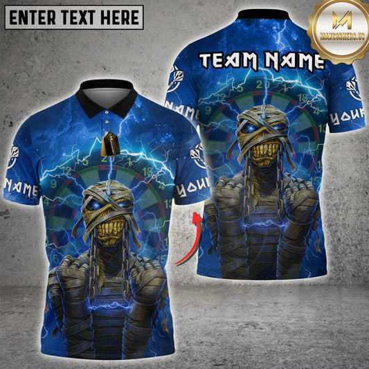 Maxcorners Mummy Lightning Darts Shirt Multicolor Options Personalized Name, Team Name 3D Shirt (4 Colors)