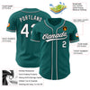 Maxcorners Custom Teal White-Black Authentic Baseball Jersey LM2605
