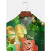 Maxcorners Green St. Patrick'S Day Hot Beer Hawaiian Golf Shirt, Men's Golf Shirt, Tropical Vibe Funny Golf Shirt
