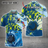 Maxcorners Grunge Splash Tiger Bowling Vector Art Multioptions Customized Name, Team Name 3D Shirt (4 Colors)