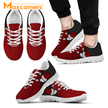 Maxcorners Bowling Ad Heart All Over Printed Sneaker Shoes