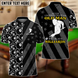 Maxcorners Billiards An Old Man Plays Personalized Name 3D Shirt