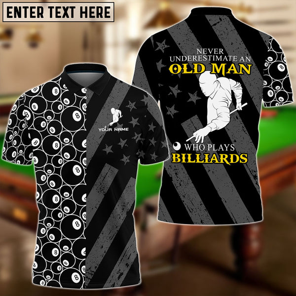 Maxcorners Billiards An Old Man Plays Personalized Name 3D Shirt
