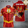 Maxcorners Bowling Flash Lightning Speed Flaming Strike Personalized Name 3D Unisex Shirt