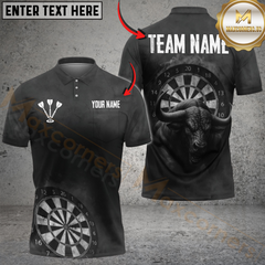 Maxcorners Darts Bullseye Fury Personalized Name 3D Unisex Shirt