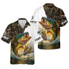 Maxcorners Camo Fishing Shirt, Fish Button Up Shirt, Fisherman Gift, UV Protection Clothing, Bass Fishing