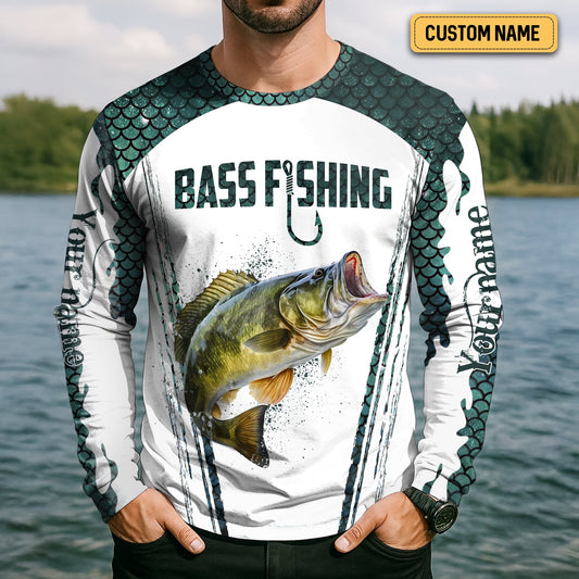 Maxcorners No Fish Left Behind, Team Fishing Shirt, Mens SPF Shirt, Fishing Gifts For Men, Bass Fishing