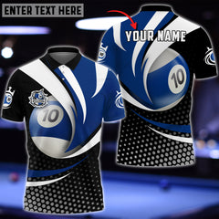 Maxcorners Personalized Billiard Ball 10 Player Polo Shirt