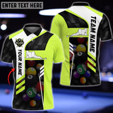 Maxcorners Personalized Billiards Ball Colourful 3D Polo Shirt