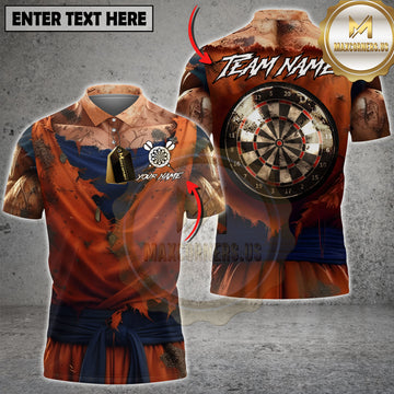 Maxcorners Anime Darts Saiyan Fighter Design Personalized Name 3D Unisex Shirt