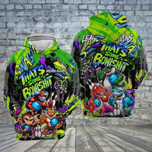 Maxcorners Bowling That's Some Bowlsht Customized Name, Team Name 3D Hoodie For Jim Barrio