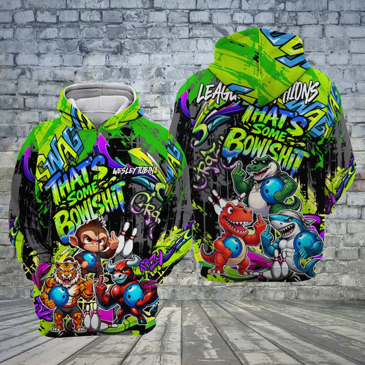 Maxcorners Bowling That's Some Bowlsht Customized Name, Team Name 3D Hoodie For Jim Barrio