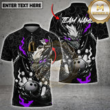 Maxcorners Black Dragon Bowling Ball Strike Power Multioptions Personalized Name, Team Name Unisex 3D Shirt