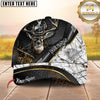 Maxcorners Deer Hunting Carbon Mesh Gold Accent Woodland Camo Personalized Name 3D Cap (6 Colors)