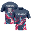 Maxcorners Custom Navy White Fluid Sublimation Volleyball Uniform Jersey LM2605