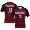 Maxcorners Custom Maroon White-Black Geometric Shape Sublimation Volleyball Uniform Jersey LM2605