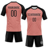 Maxcorners Custom Light Pink Black-White Geometric Shape Sublimation Volleyball Uniform Jersey LM2605
