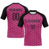 Maxcorners Custom Pink Black Geometric Shape Sublimation Volleyball Uniform Jersey LM2605